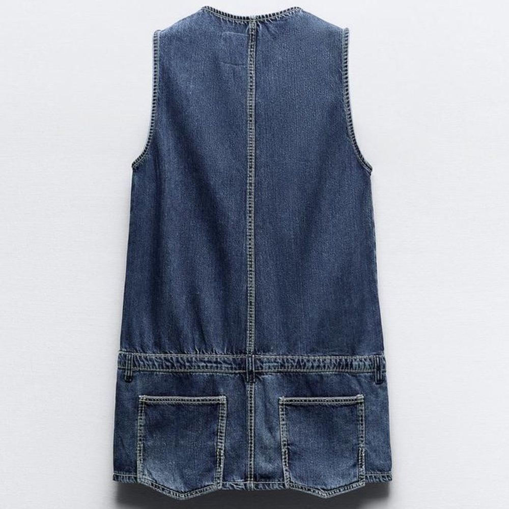 ZARA TRF DENIM JUMPSUIT DRESS - Picture 9 of 11
